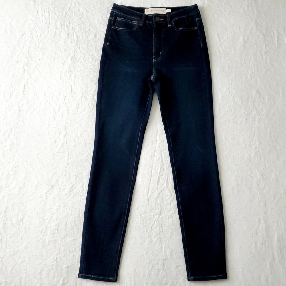 Soft Surroundings High Rise Dark Wash Skinny Jeans, Size 4